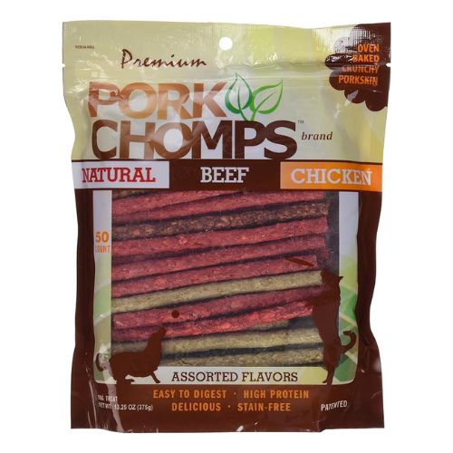 Pamper Your Pup with Pork Chomps Dog Chews - The Perfect Treat for Any Dog Size!