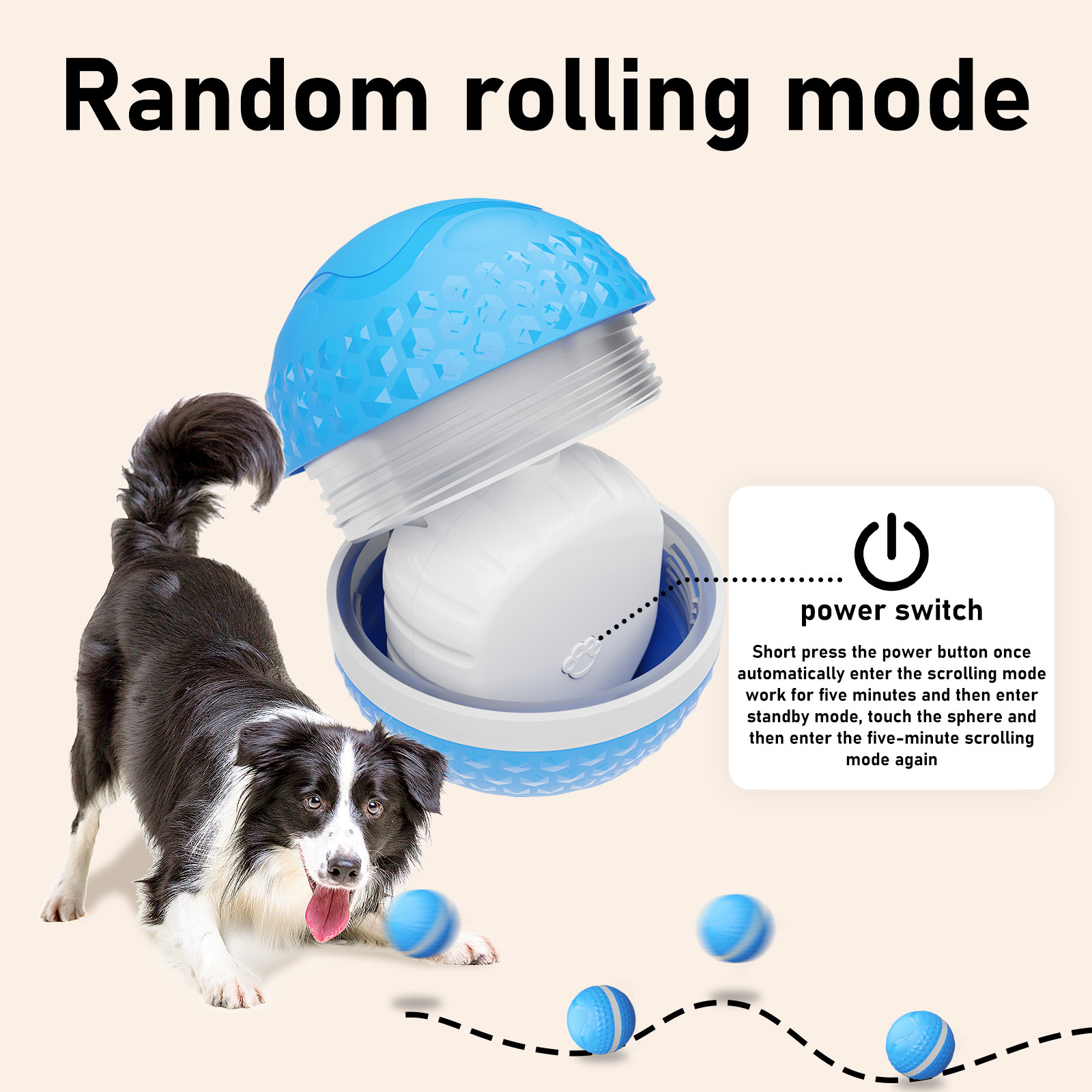 Smart Interactive Dog Toys, Automatic Moving Ball With Lighting Modes - Image 2